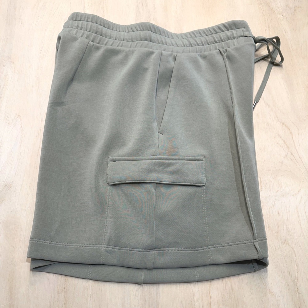 CALIA Sandwash Scuba High-Rise Cargo Shorts Ground Fennel Green Womens Small NEW - Picture 3 of 12